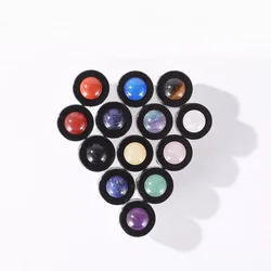 12Pcs Natural Crystal Stones Replacement 16 Tooth Roller Ball For Standard 5ml 10ml Essential Oils Bottles