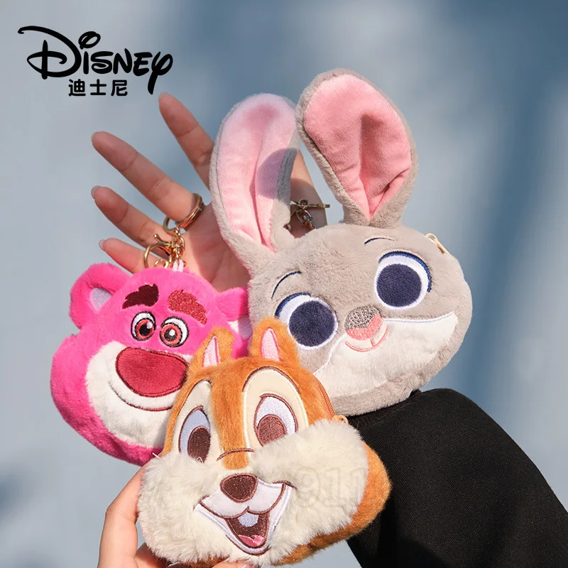 

Новый женский плюшевый кошелек для монет Disney, Джуди, клубничный медведь, мини-модный кошелек для монет, сумка для хранения, брелок, подвеска, кошелек для монет