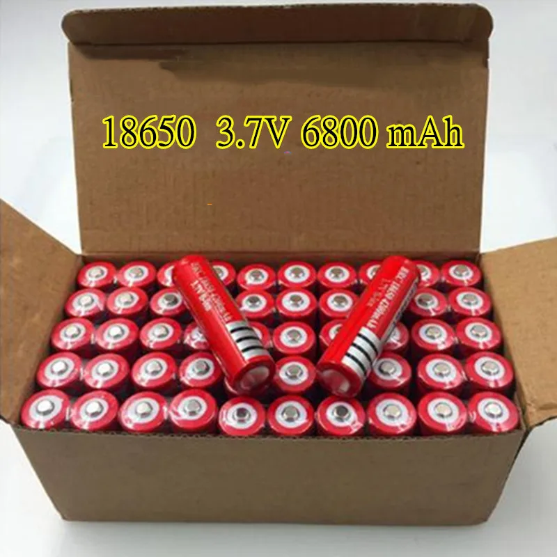 18650 3.7v  6800mAh Batterie Lithium-ion Rechargeable, 3.7V, Pour Lampe Torche Led