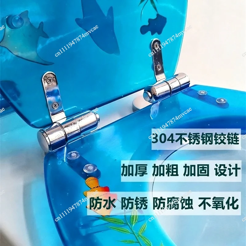 U V O Type Universal Resin Toilet Seat Lid Household Transparent Resin Thicken Slow-Close Toilet Seats Cover крышка для унитаза