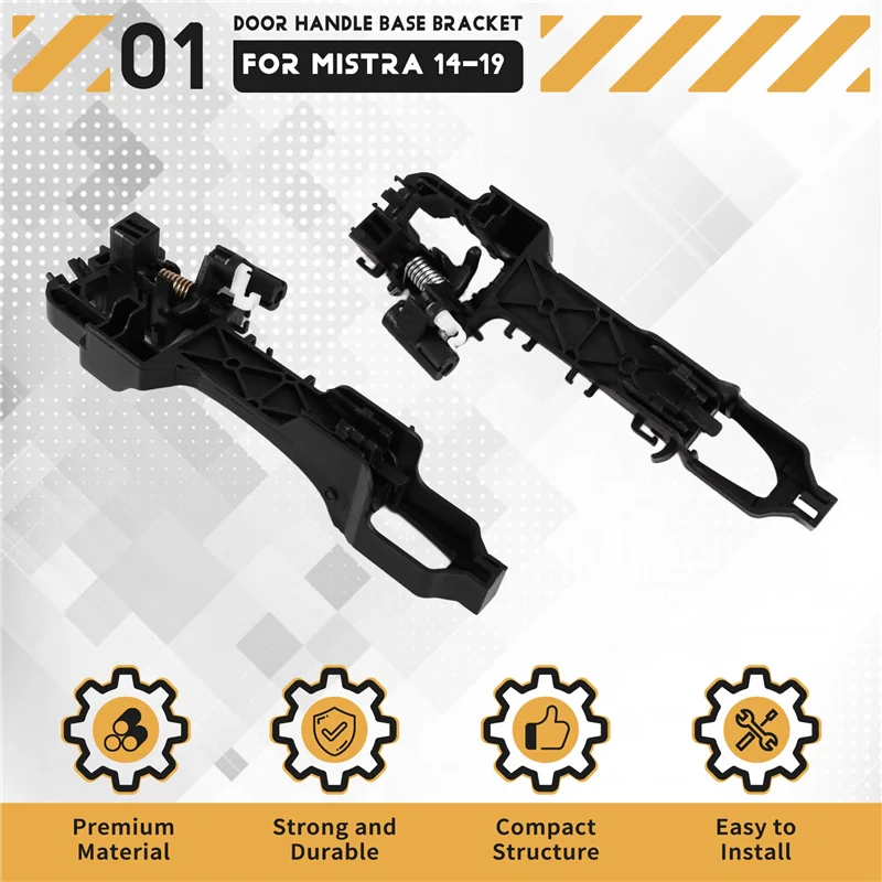 

1Pair Front Door Outer Handle Base Bracket 82655-B3200 82665-B3200 For Hyundai Mistra 2014-2019 82655B3200 82665B3200
