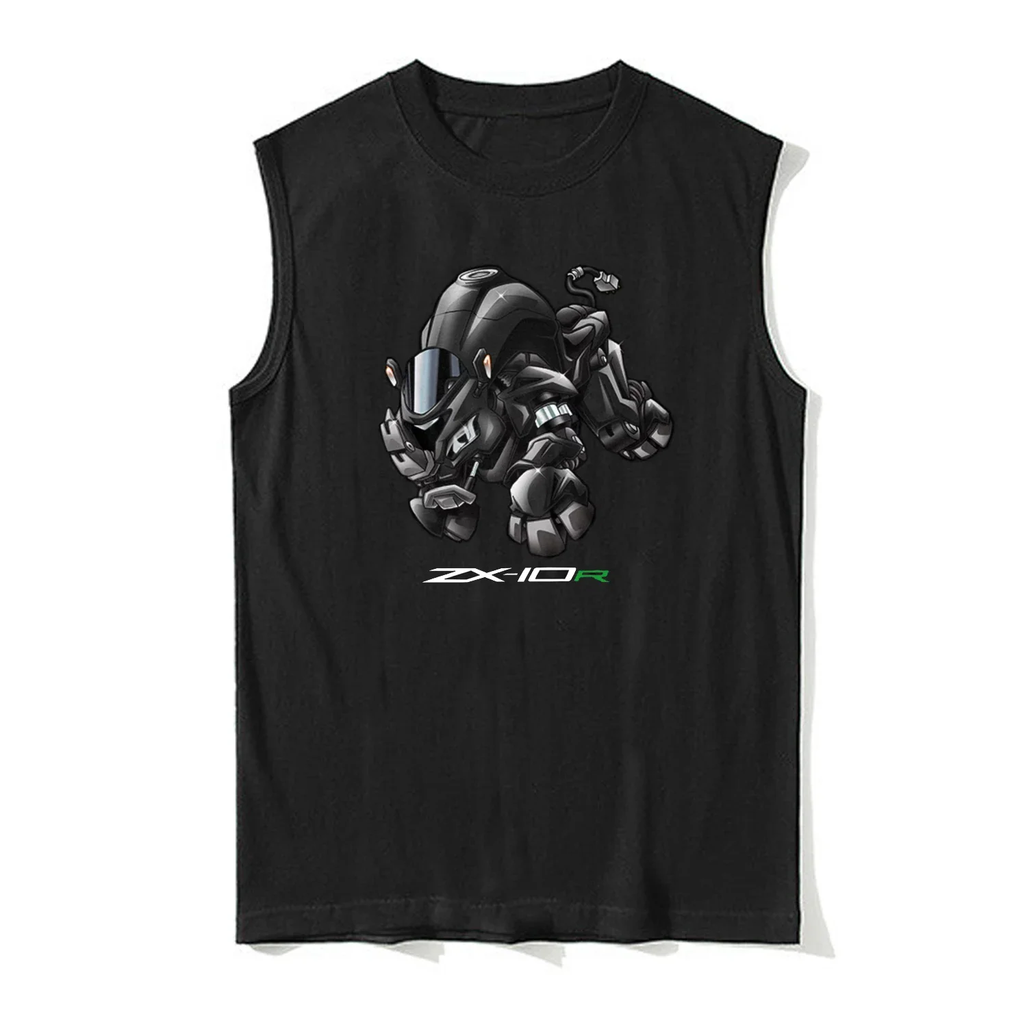 Retro Japan ZX-10R Motorcycle Rhino Inspired Tank Top 100% Cotton O-Neck Casual Vests Mens Sleeveless Tee Shirt Rider Streetwear