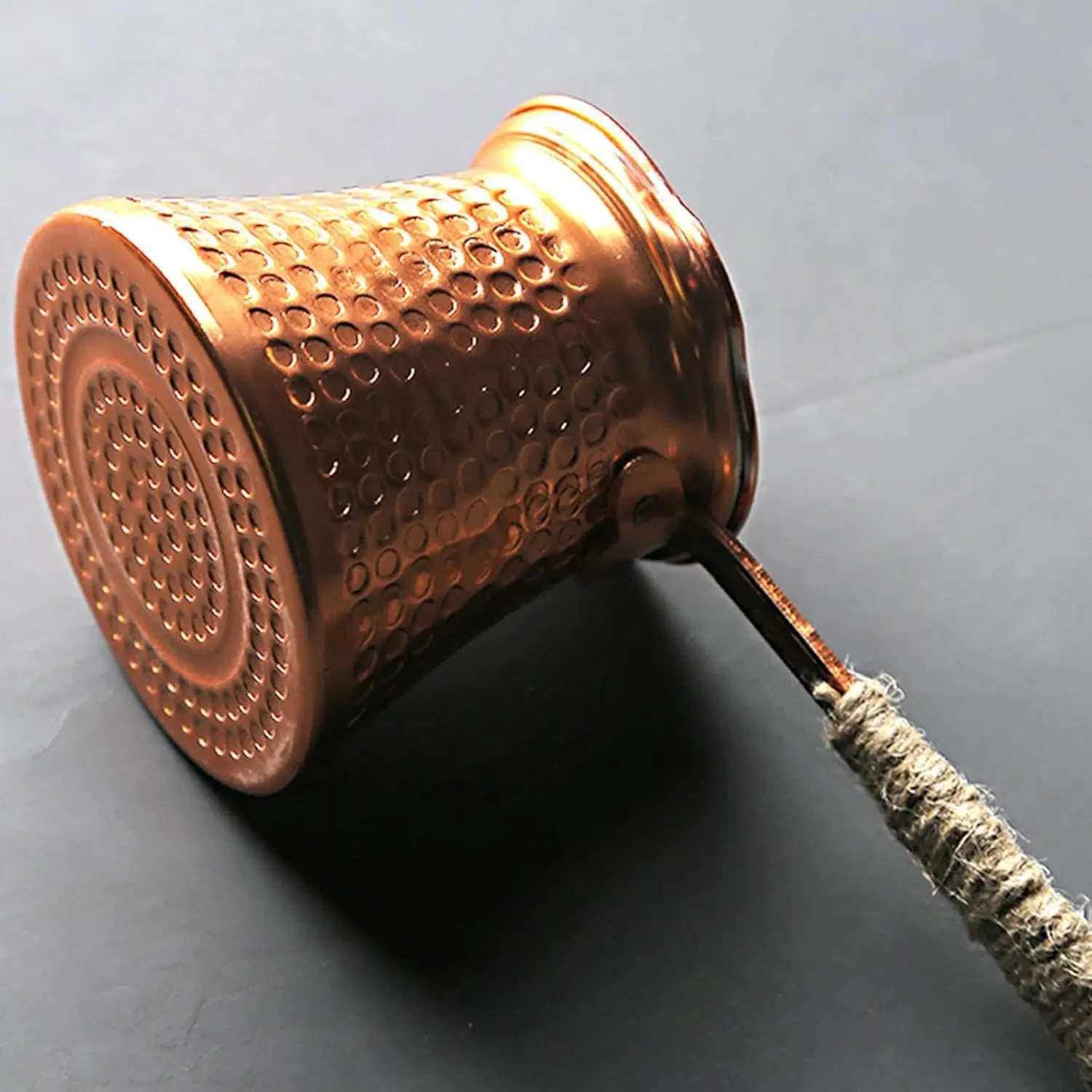 

Turkish Coffee Pot Pouring Melting Accessories Copper Tea Maker Coffee Maker, 11cmx8cmx8cm, Gold