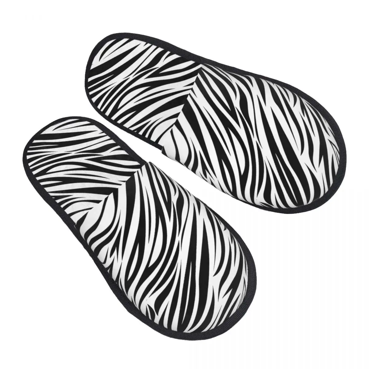 

Zebra Black White Pattern Texture Painting Straight Men Women Furry slippers fashion special Home slippers pantoufle homme