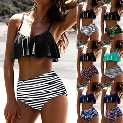 Women Swimuit High Waist Bikinis Swimwear Female Retro Beachewear Bikini Bathing Suits For Ladies Large Size Summer Biquinis