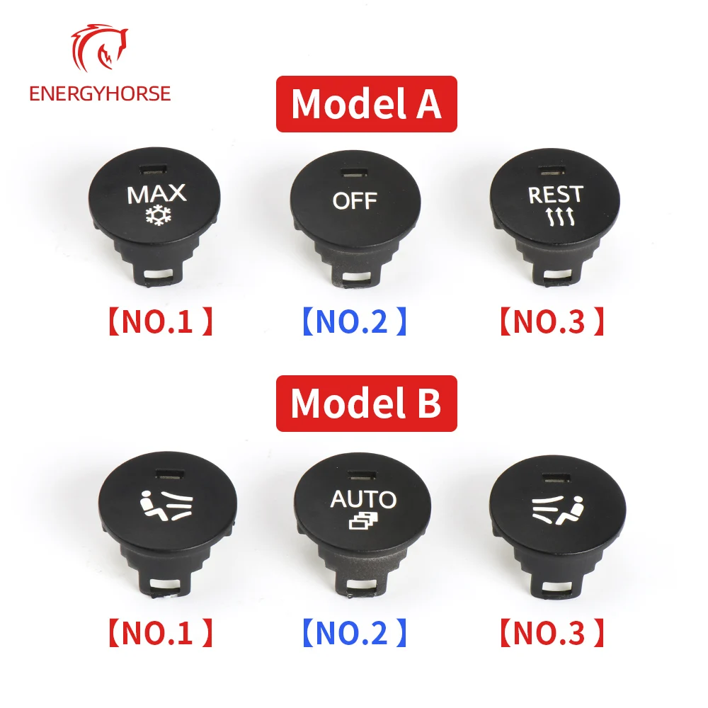 OFF/Rest/Max Car Heater Climate Control Knob Panel Air Conditioner Button Switches Repair Cap Cover For BMW 5 Series E60 E61