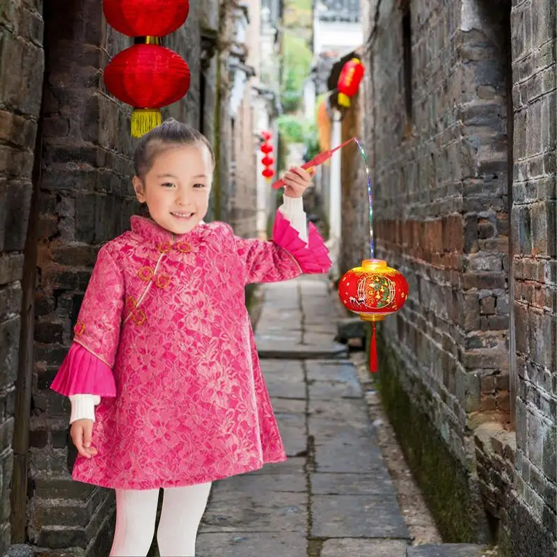 Chinese Lanterns 5pcs Rabbit LED Lanterns Battery Powered Decorations For Chinese New Year Chinese Zodiac Year Rabbit Random