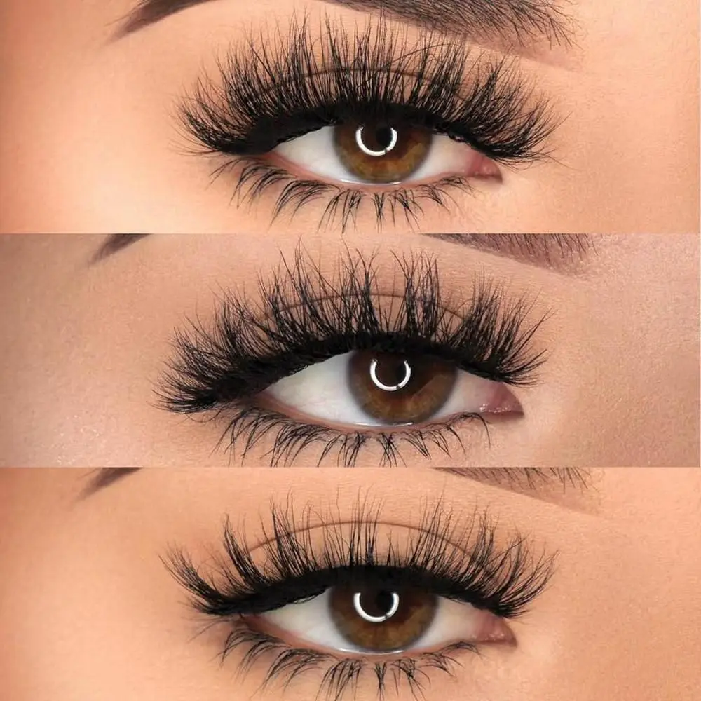 Narzędzia do makijażu oczu bez krwawienia zwierząt, ręcznie robione kosmetyki do makijażu, pełne rzęsy na pasku, sztuczne rzęsy 3D z włosia imitującego norek, delikatne, puszyste, naturalne, długie.