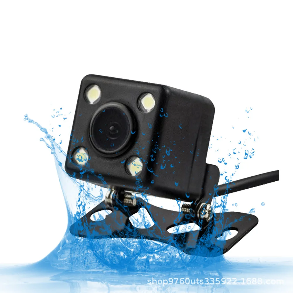 Car HD External CCD Camera Night Vision Waterproof Shockproof Rear View Reversing 4 Light Camera