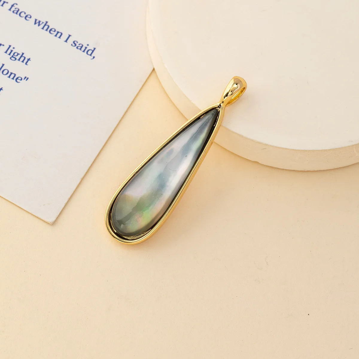 diy Jewelry accessories Abalone shell, white shell, black shell water drop pendant necklace
