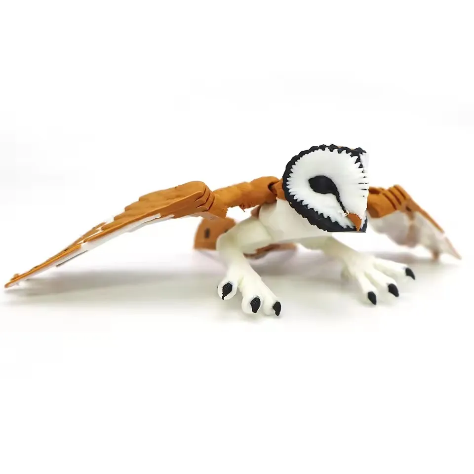 3D Printed Eagle Hawk Simulation Animal Model Figurine Movable Bird Ornament DIY Gift Home Decoration