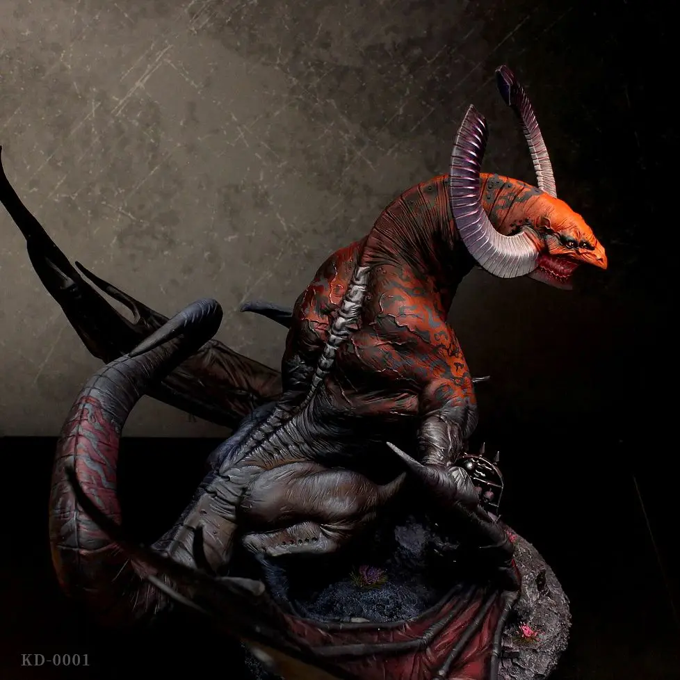 Magic Dragon Resin Miniature Model Ancient Demon Warrior Resin Model Kit Unassembled and Unpainted