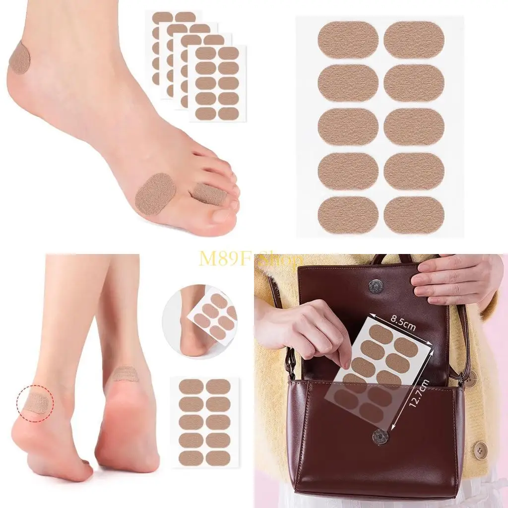 M89F 1 Sheet Flannel Adhesive Pads Blister Pads Heel Cushion Blister Prevention Pads