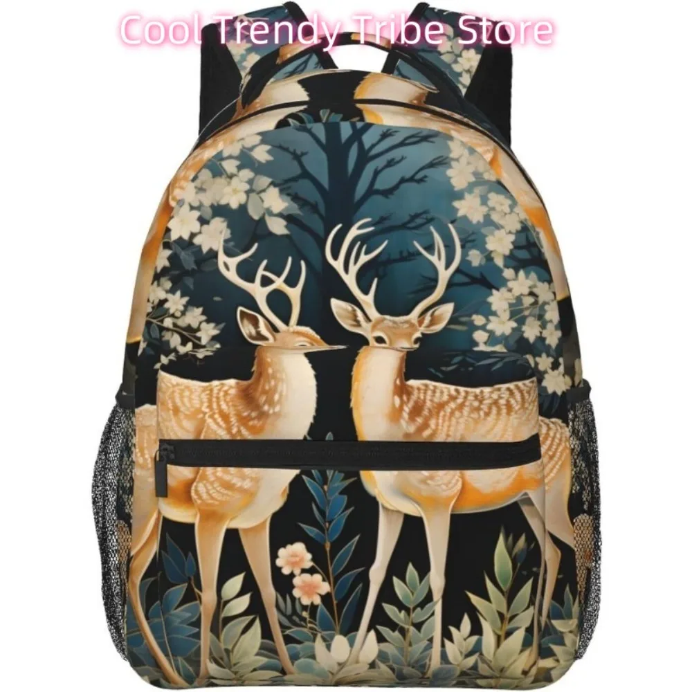 

Сумка для ноутбука «Снова в школу», легкий рюкзак для ноутбука с забавным мультяшным оленем, легкий многоцелевой дорожный повседневный рюкзак унисекс C