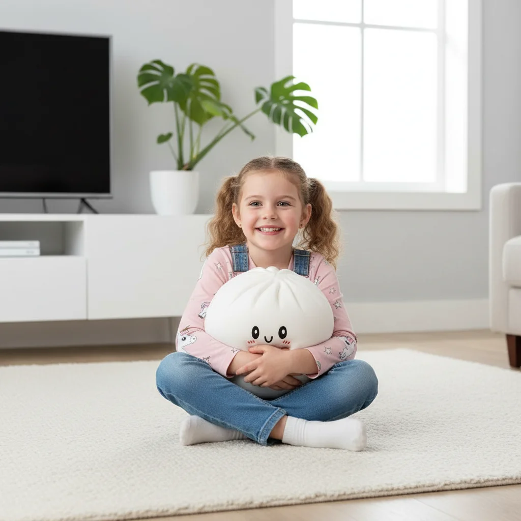 25cm Big Size Steamed Stuffed Bun Squishy Toy Kawaii Dumpling Squeeze Sensory Fidget Toy Soft Slow Rising Stress Relief for Kids