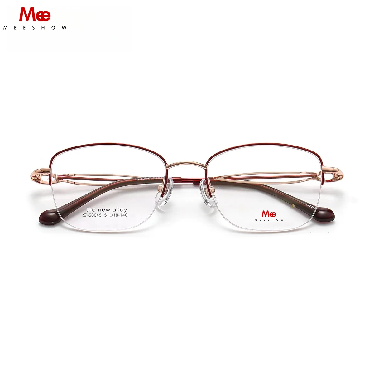 Meeshow Fashion New Design Women's Reading Glasses Anti-Blue Light Chic Glasses with Customized Prescription 50045