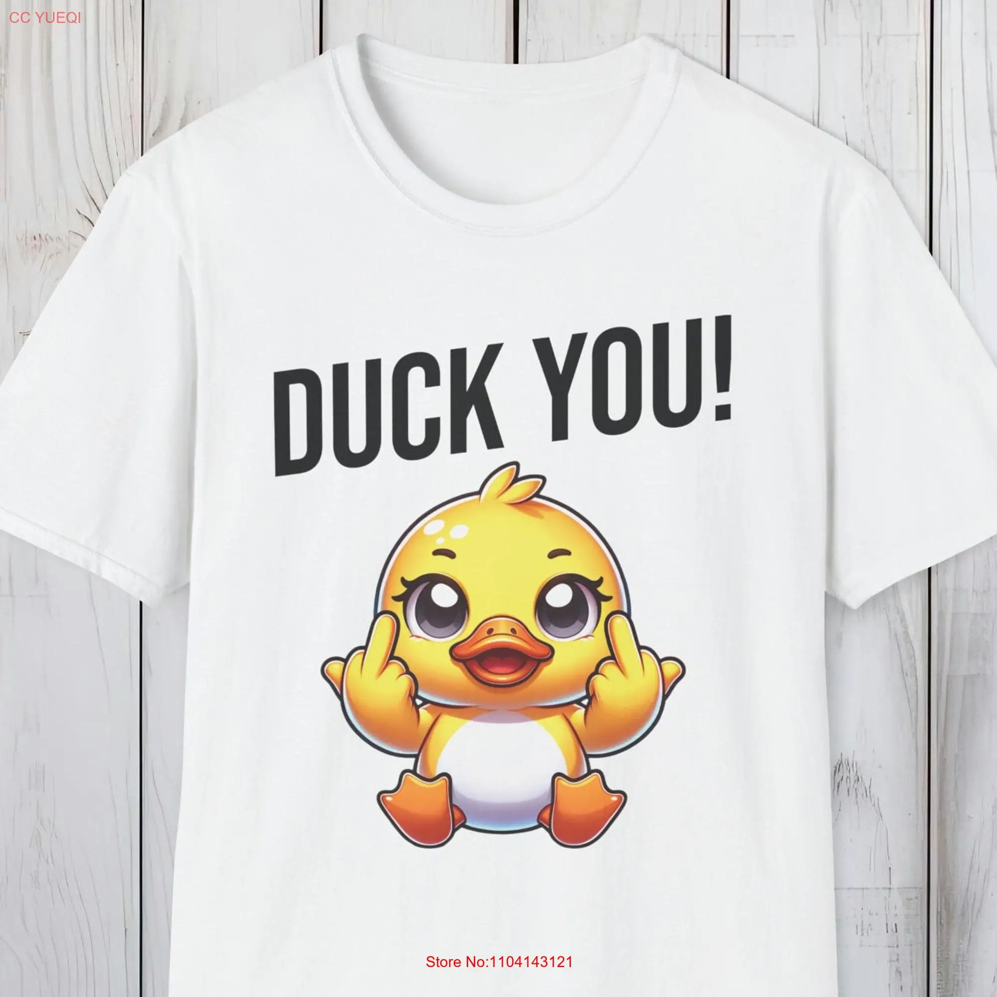 Cheeky Duck Humor Crewneck T Shirt Sassy Sustainable Soft Cotton Funny for Friends and Family 8 Light Colors