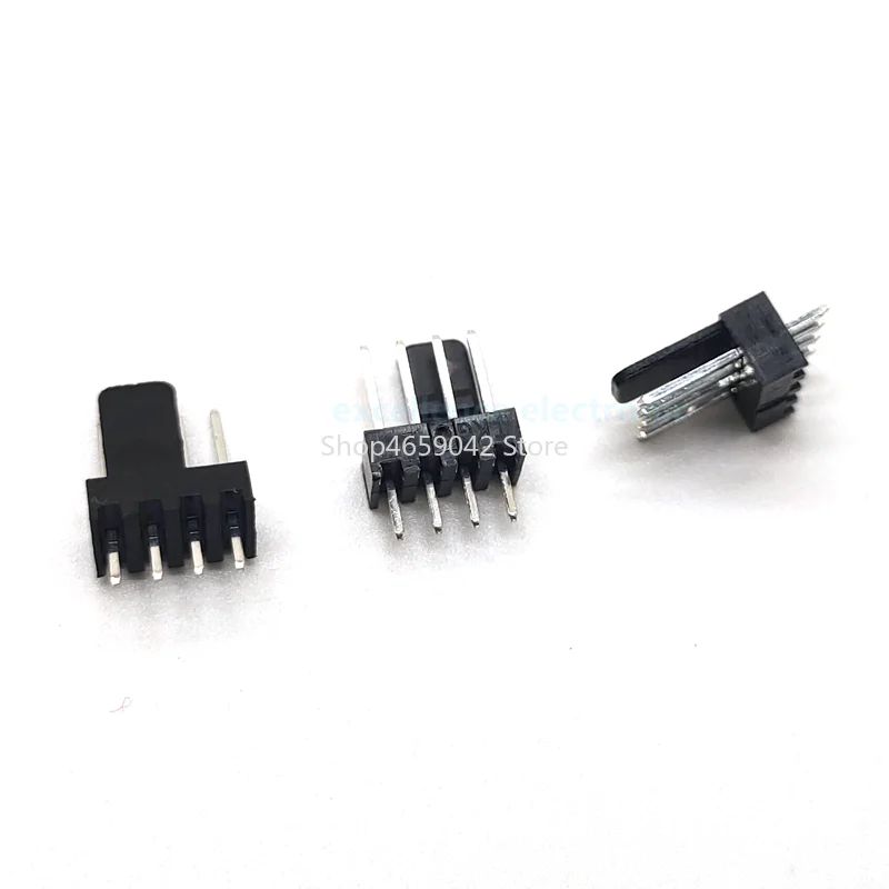 Conector de carcasa macho y hembra, cabezal de Pin de ángulo recto, 2,54mm, 4 pines, KF2510, 2,54mm, 3 + 1P, 10 unidades por lote