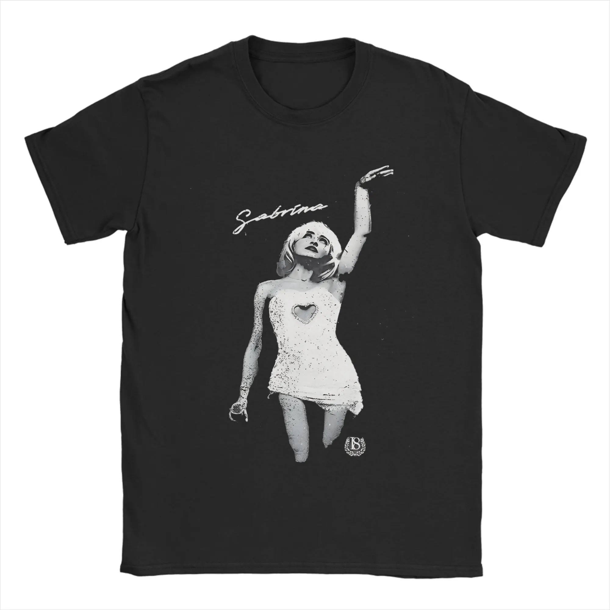 

Sabrina Carpenter American Singer Men's T Shirt Hipster Tee Shirt Short Sleeve Crew Neck T-Shirt Pure Cotton Plus Size Clothing