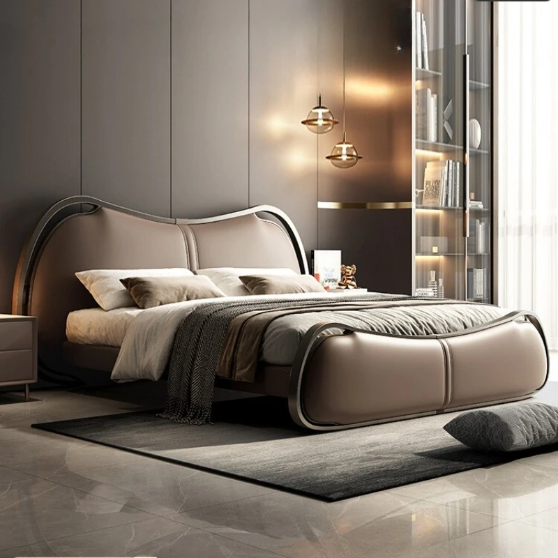 

Space Saving Couple Bases Bed Minimalist Aesthetic Double Round Bed Queen Size Modern Cama De Casal Luxuosa Bedroom Furniture
