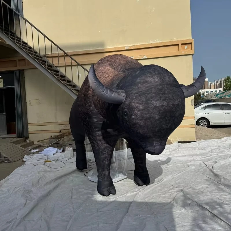 

Inflatable custom realistic inflatable bison theme park decoration inflatable cow