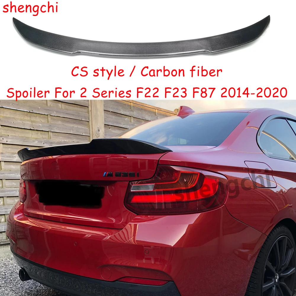 

Спойлер в стиле CS F22 F23 F87 для BMW 2 серии F22 F23 F87 M2 Coupe 218i 220i 230i M235i M240i задний спойлер для багажника 2014-2020