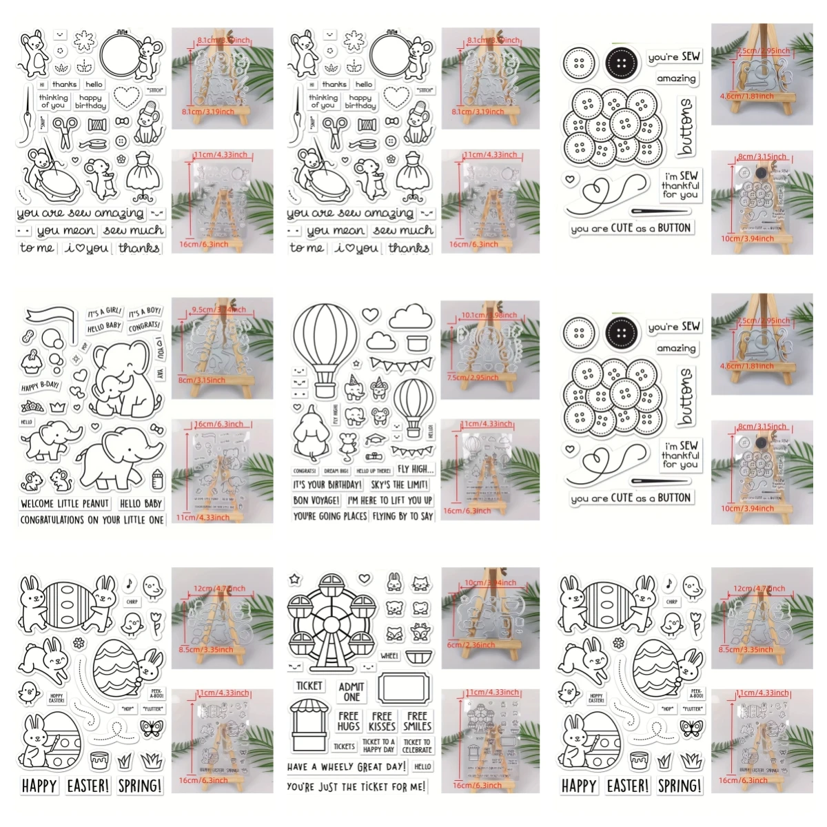 Valentine\'s Day Cute Elephant Transparent Mold Metal Cutting Dies and Stamps For Scrapbooking Dies Craft Stencil Embossing Craft