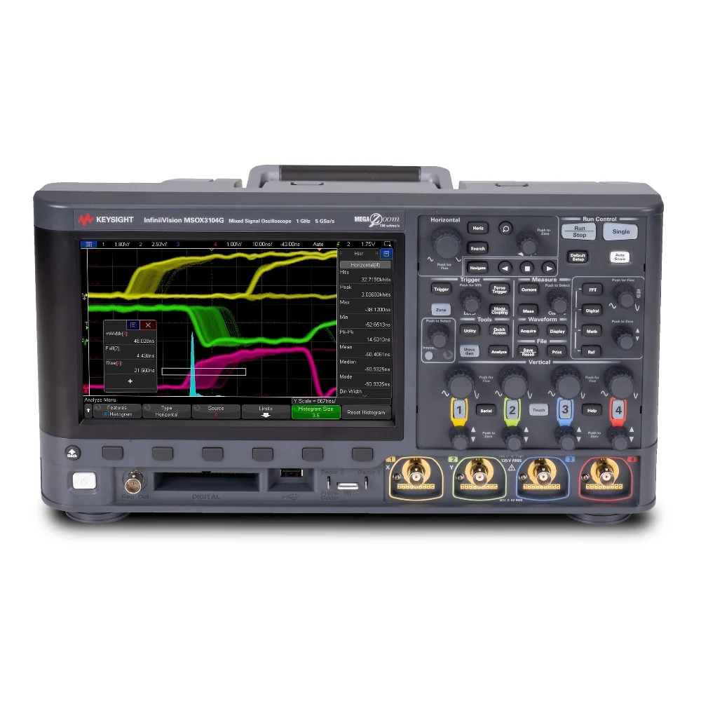 Keysight Technologies MSOX3014G InfiniiVision 3000G X Series, 100MHz Bench Oscilloscope, 4 Analogue Channels, 16