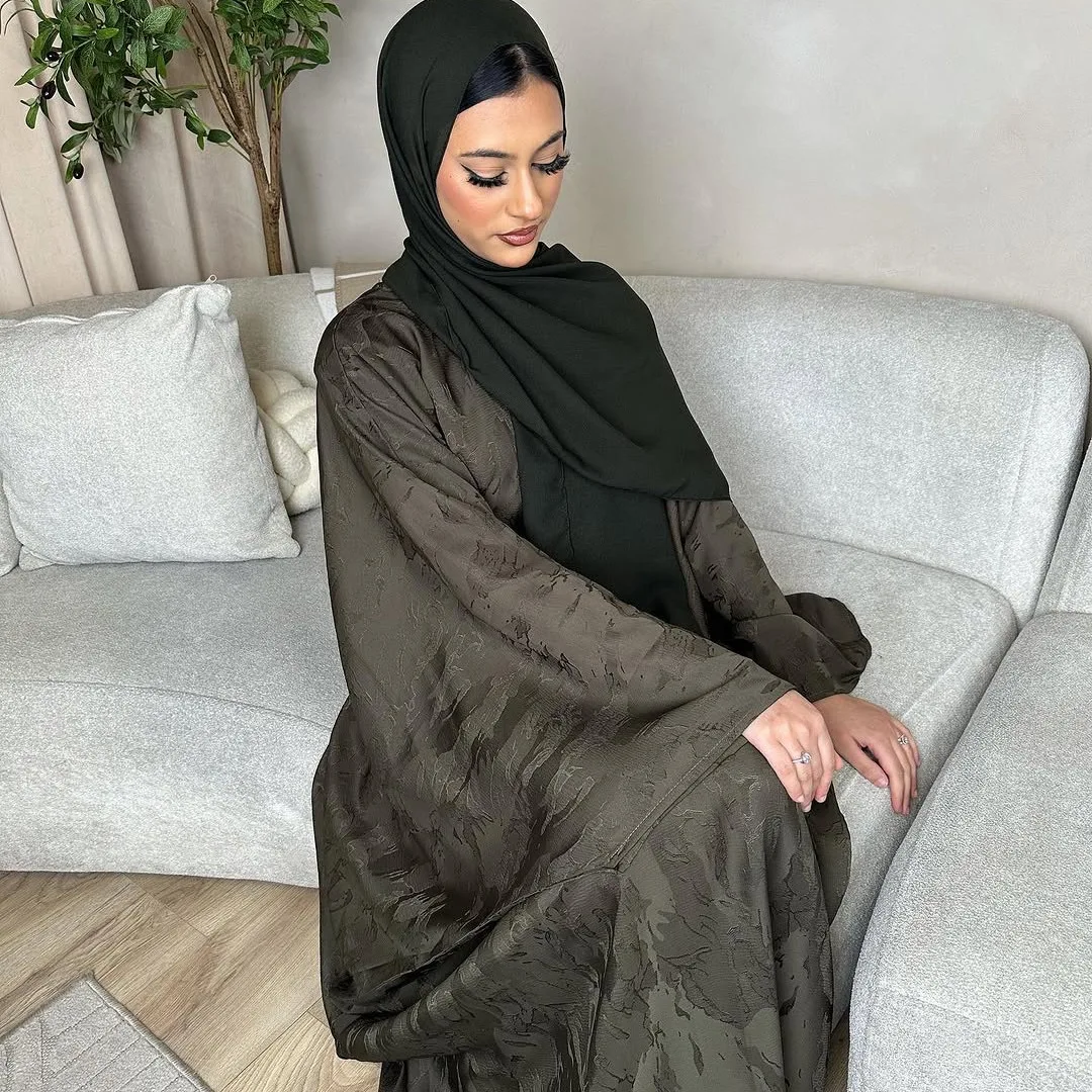 Eid Kimono Open Abayas for Women Muslim Dress Satin Cardigan Dubai Kaftan Ramadan Islam Jalabiya Kebaya Caftan Marocain Femme