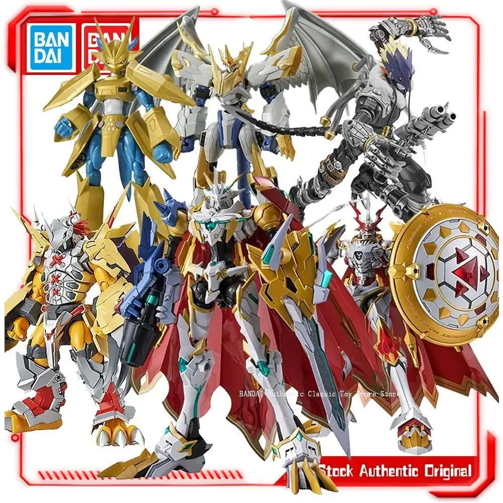 Bandai Original Anime Digimon Adventure War Greymon Garurumon Dukemon Action Figure Toys Collectible Model Gifts for Children