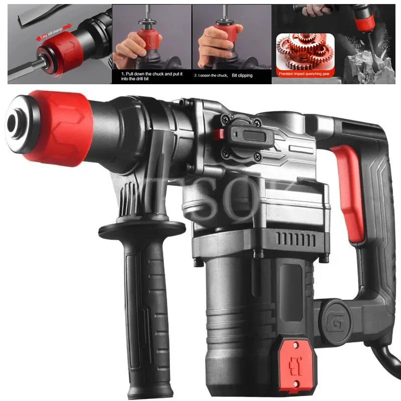 

Electric Demolition hammer Household special concrete electric pick Industrial multi-function shock drill professional tool 220V