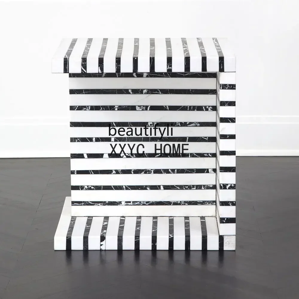 نموذج غرفة الرخام زيبرا نمط خياطة الإبداعية شخصية شقة طاولة صغيرة