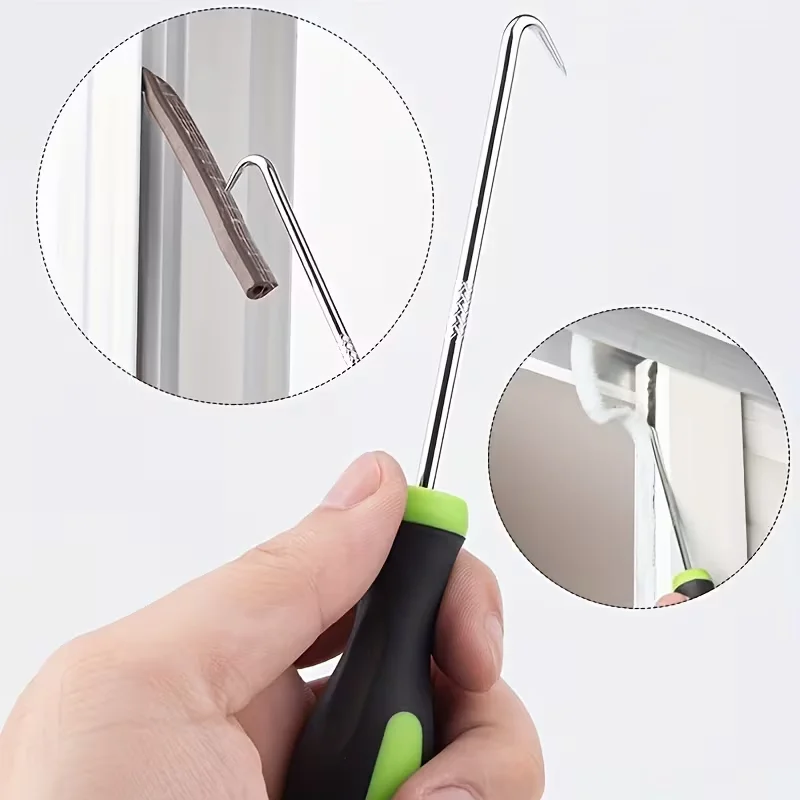 

Window Wizard Screen Bead Removal Tool-Door and Window Seal Strip Hook,Rubber Gasket Puller,and Screen Bead Replacement Hook