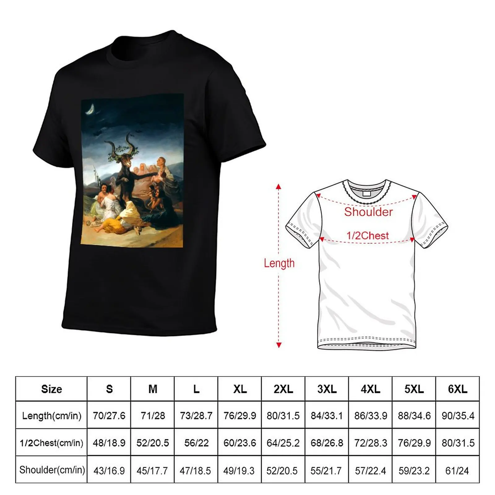 Francisco Goya The Sabbath of witches T-Shirt vintage clothes graphic t shirt vintage boys whites big and tall t shirts for men