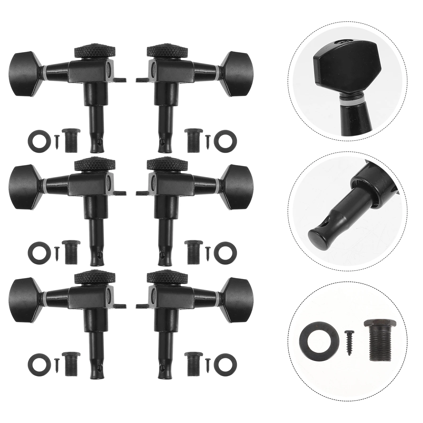 

6 Pcs Guitar Tuners Acoustic Turners Buttons Electric Accessories Instrument Accessory Alloy Part