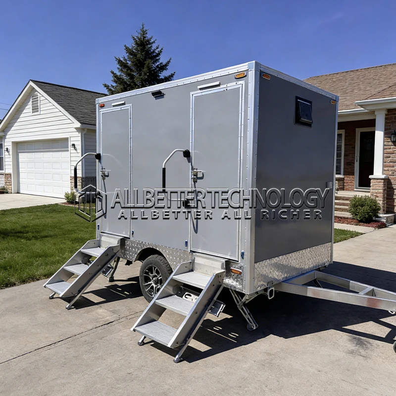 Allbetter Premium Outdoor Public Restroom Trailer Portable Luxury Bathroom with Shower Room Mobile Toilet Trailer Customized