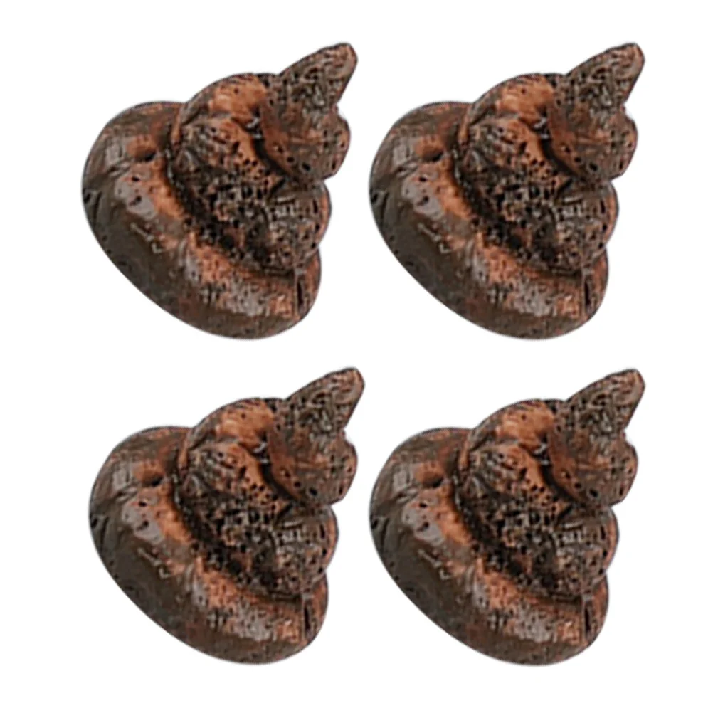 

4Pcs Mini Realistic Poop Resin for Micro Landscape Prank Decoration Cute Fake Poop Party Decoration for Dollhouse Scene