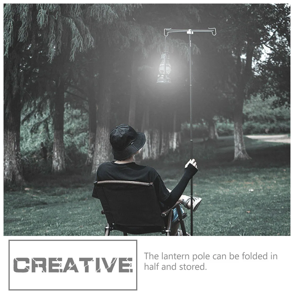 

Lighting Bracket Lamp Outdoor Camping Hook Folding Stand Portable Hanger Holder Adjustable