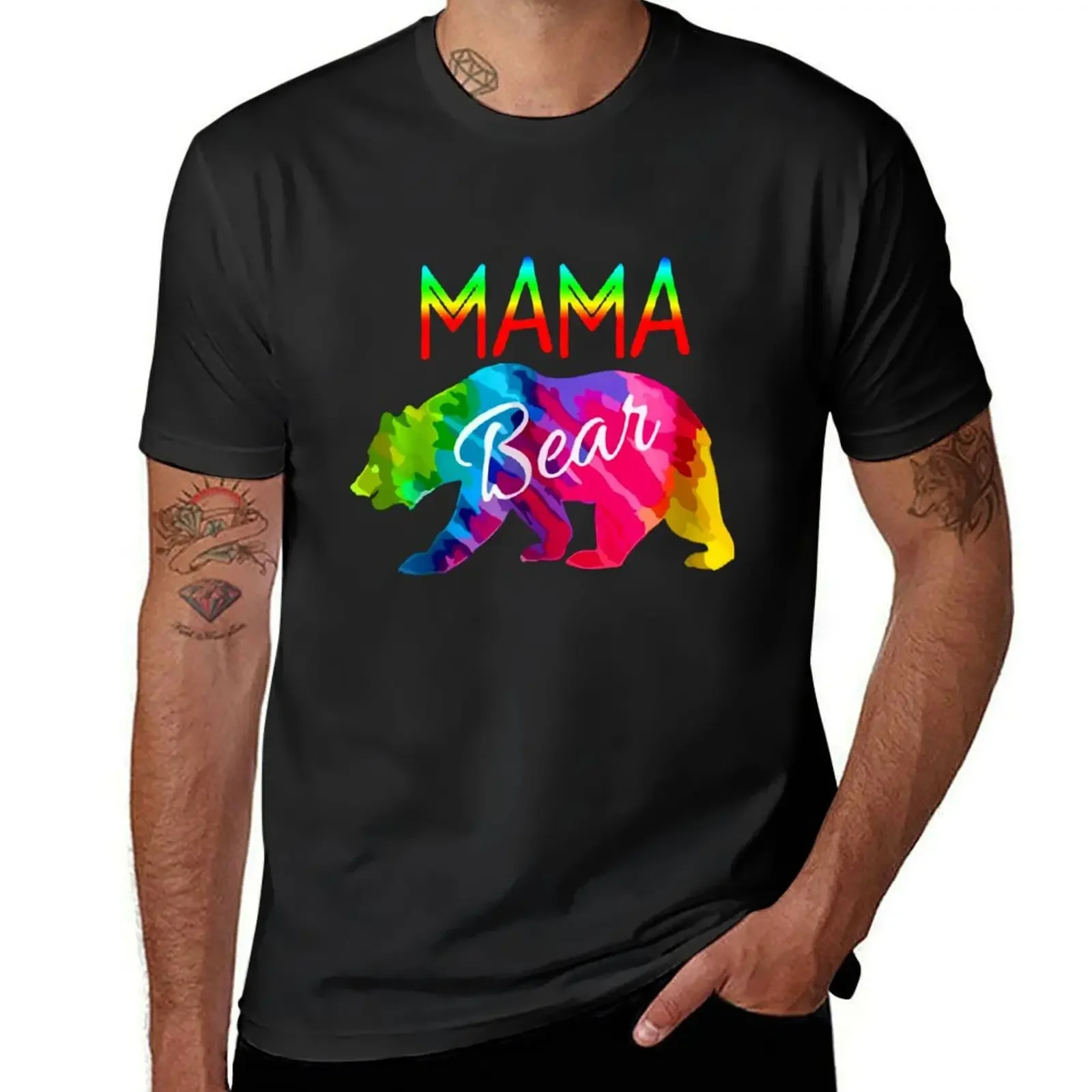 

Men's Women's T Shirt Colorful Mama Bear for Mother's Day T-Shirt new edition cute tops mens cotton t shirts