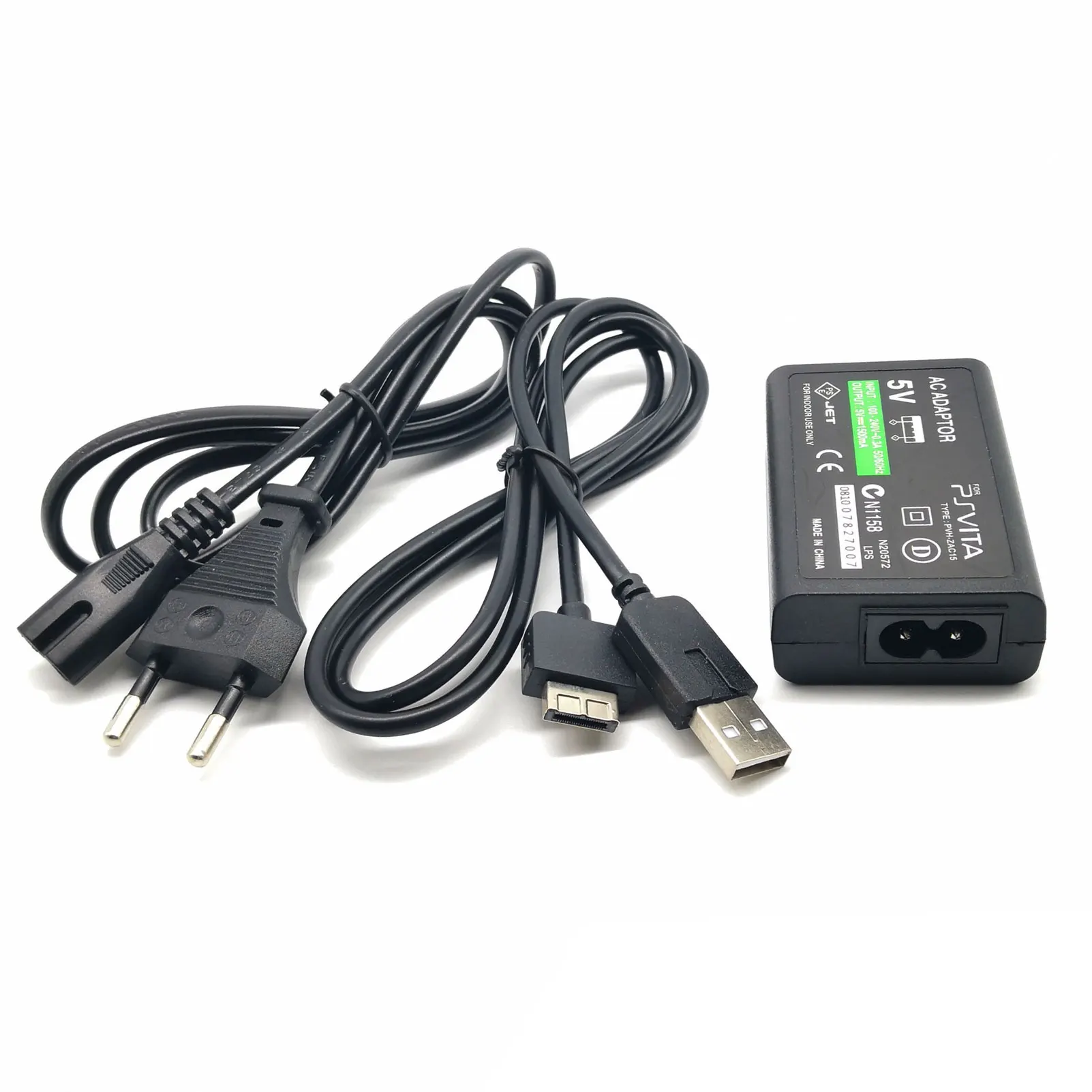 1세트 EU US 플러그 홈 충전기 전원 공급 장치 5V AC 어댑터 USB 충전 케이블 코드 PSVita PS Vita PSV 1000 게임 액세서리용