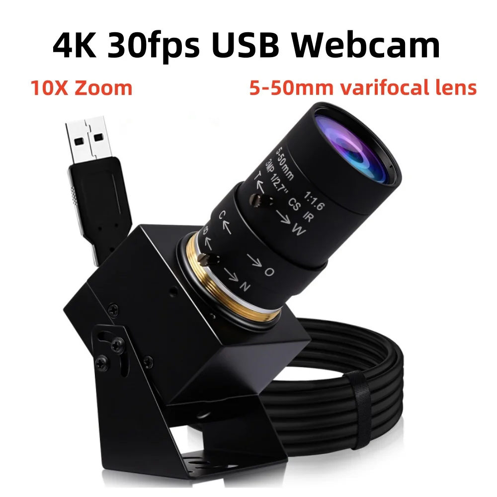 

SVPRO 4K 30fps USB Camera CMOS IMX317 Ultra HD Live Streaming Camera with CS Varifocal Manual Zoom Lens for PC Laptop