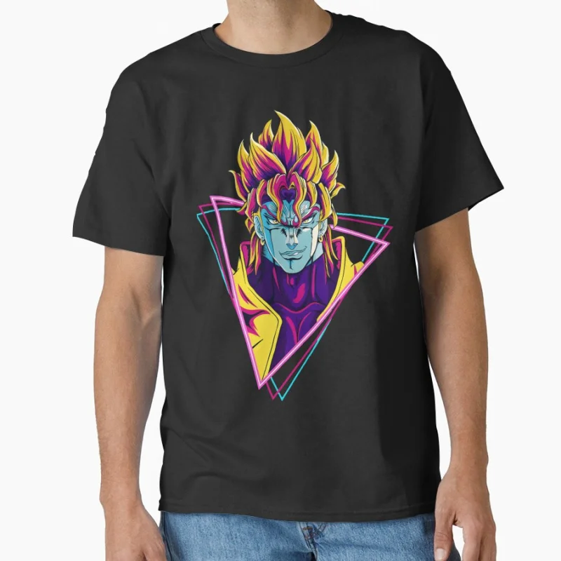 

The vampire Dio JJBA 80s Manga Jojos bizarre adventure Anime t shirt for men Large size Tops S-6XL 100% cotton mens Clothes