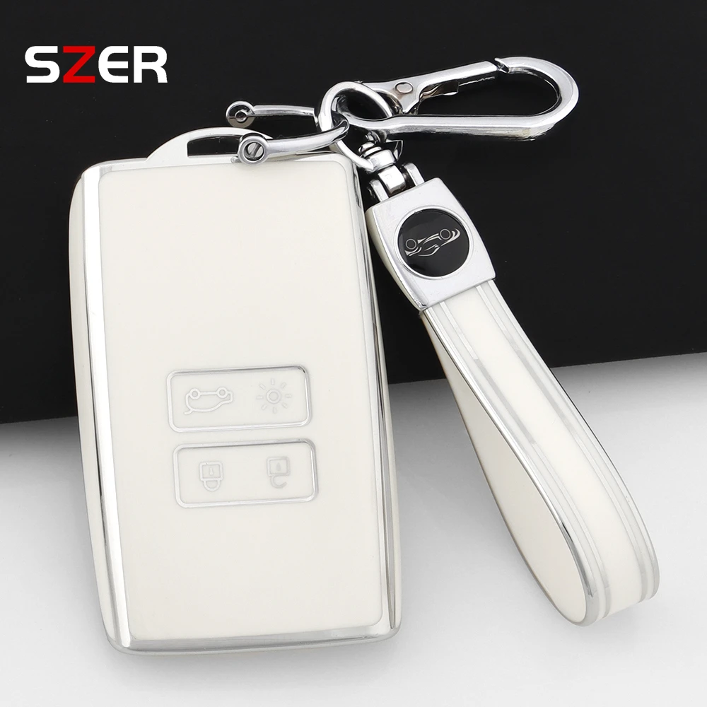 TPU Car Smart Key Case Cover Shell Fob For Renault Koleos Kadjar Clio Megane Captur Espace Kangoo Sandero Talisman Accessories image 3