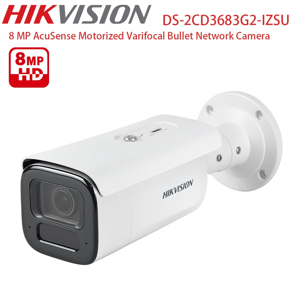 

Сетевая камера Hikvision 8 МП AcuSense с моторизованным вариофокальным объективом, 5-кратным зумом, для наружного использования, DS-2CD3683G2-IZSU