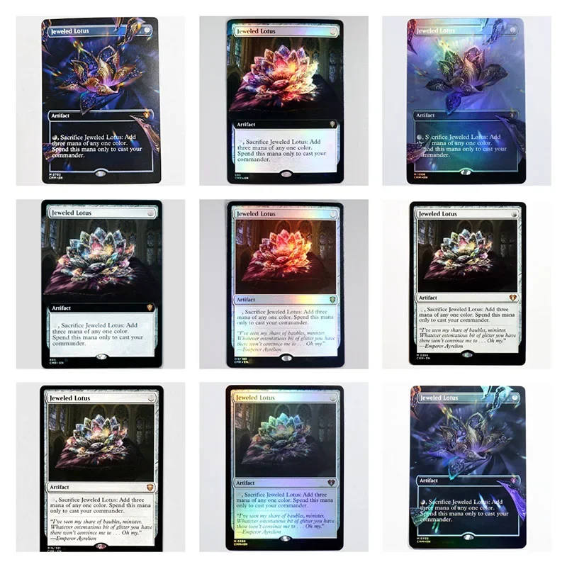 Jeweled Lotus Holo/Foil Land sets TCG Magical Proxy Cards Game Quality Proxy Gathering Board Playing Game Trading Cards Proxy