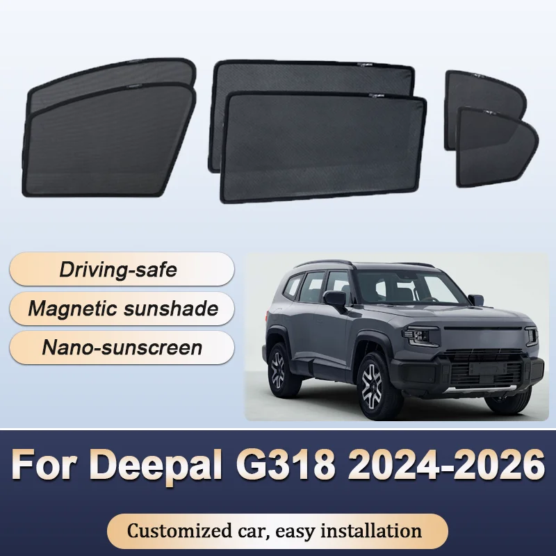 

Sun Shades For Deepal G318 2024 2025 2026 Sunshades Magnetic Heat Insulation Window Mesh Curtains Visors Car Accessories