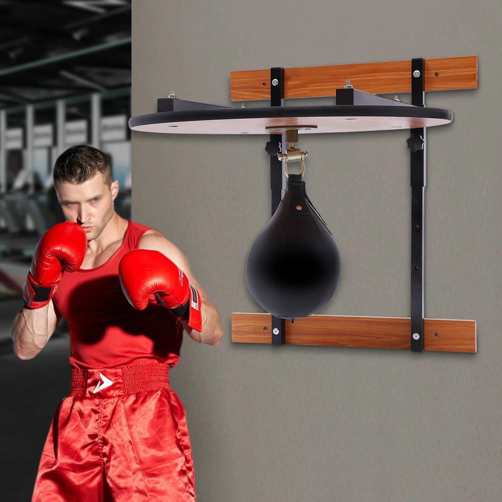 Kit de plate-forme de sac de vitesse réglable mural, poinçonnage pivotant, entraînement physique