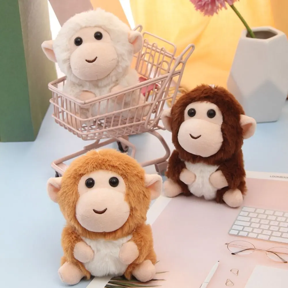 

Stuffed Animals Monkey Plush Toy Soft Fur Cartoon Little Monkey Pendant Plush Doll Kawaii Monkey Car Pendant Car Trinket