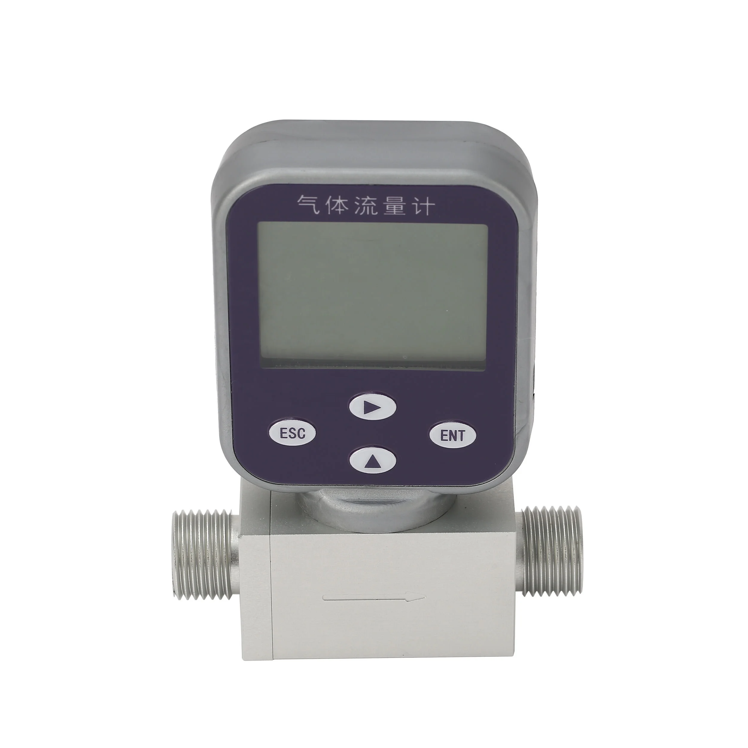 ESMF009 24VDC powered LCD digital thermal mass gas flow meter, Argon, nitrogen, oxygen flow meter