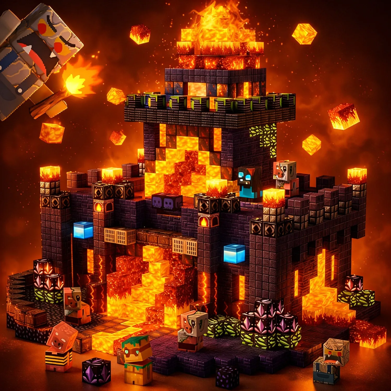 

Магнитный конструктор «Мир шахт»: Магнитная пещера, Лава, Темный мир. Строительные блоки-кубики STEM для мальчиков и девочек. Набор игрушек для детей. Подарок.